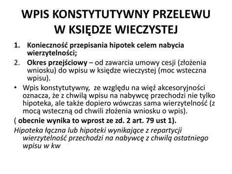 Zmiana Wierzyciela Hipotecznego Ppt Pobierz