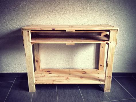 Wooden Pallet Entryway Table With Wall Organizer Foyer Table