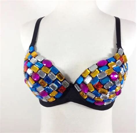 Nightclub Bra Sexy Rivet Bra Dance Clothes Dj Performance Stagerivet Brabra Fbra Fashion