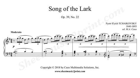 Tchaikovsky Song Of The Lark Op No Youtube