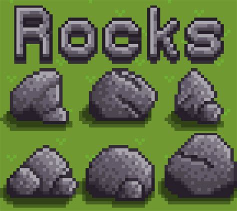 Pixel Art Top Down Rocks Pack OpenGameArt Org