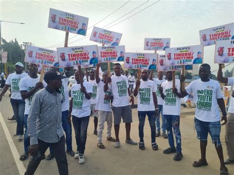 Pictorial Youths Hold Rally For Tinubu In Lagos