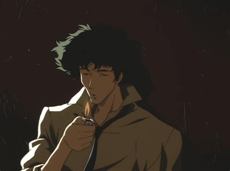 Cowboy Bebop Spike Spiegel Smoking - Man With Cigarette Illustration ...