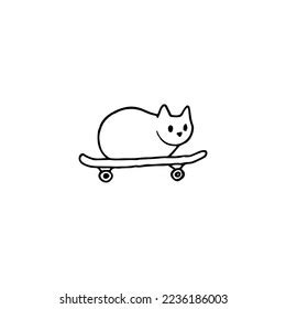 Cat Doodle Art Drawing Sketch Illustration Stock Illustration ...