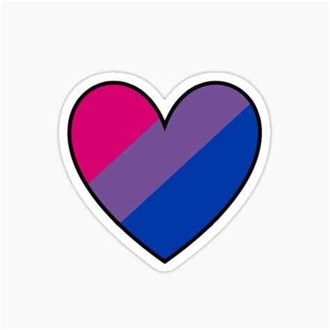 Bisexual Pride Heart Sticker For Sale By Ineedmorem0ney Redbubble