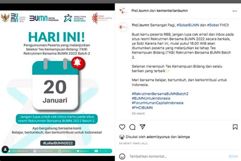 Foto Hasil Tes Bahasa Inggris Rekrutmen BUMN Diumumkan Mulai Pukul 18