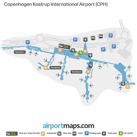 Copenhagen Airport map – find terminals and gates | Airportmaps.com