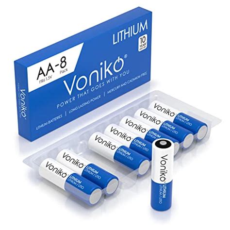 Snapklik Voniko AA Batteries 8 Pack 15V Lithium AA BatteriesHigh