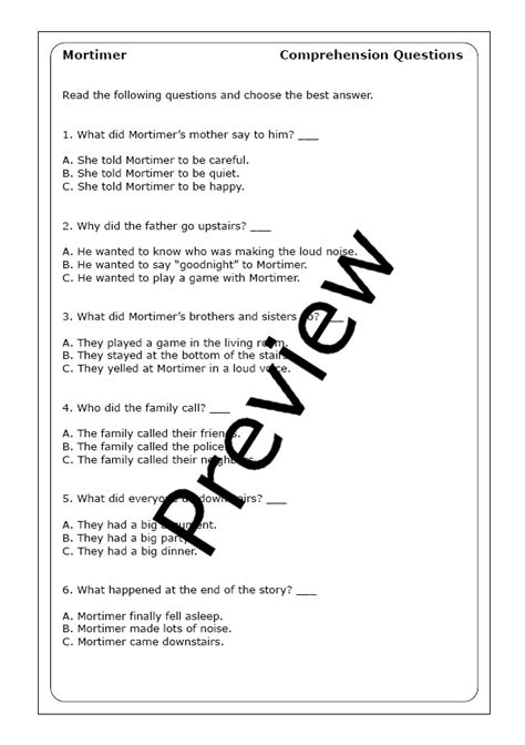 Robert Munsch "Mortimer" worksheets | Made By Teachers