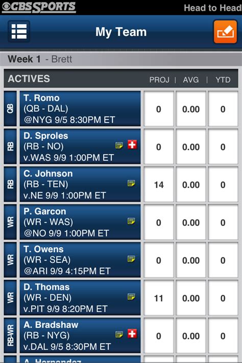 CBS Sports Fantasy Football Sports News free app for iPhone, iPad and ...