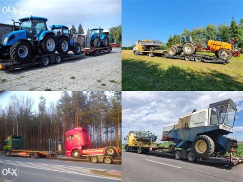 Transport niskopodwoziowy maszyn koparek ciągników kombajnów laweta