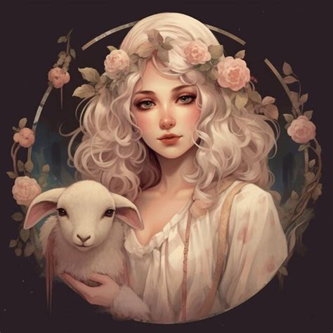 Premium Ai Image There Is A Woman With A Goat In Her Hands Generative Ai