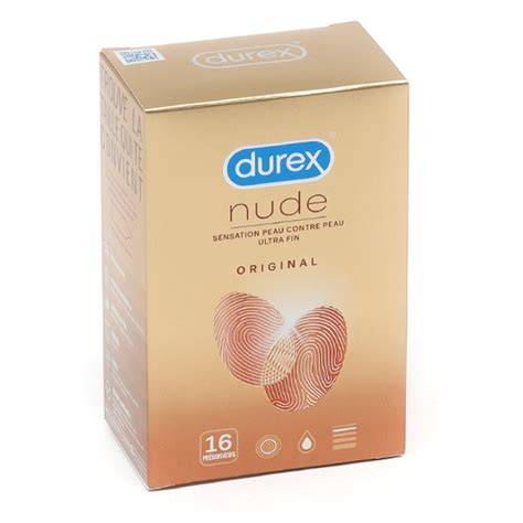 Durex Nude ultra fin Préservatifs en latex Lubrifiés