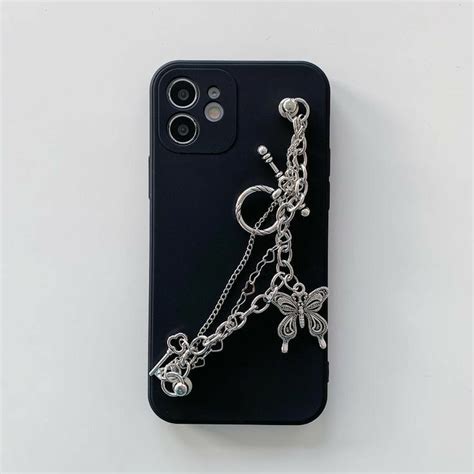 Solid Phone Case With Butterfly Decor Hand Strap Artofit