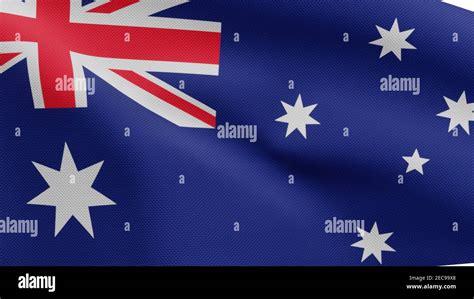 3d Illustration Australian Flag Waving In Wind Australia Banner