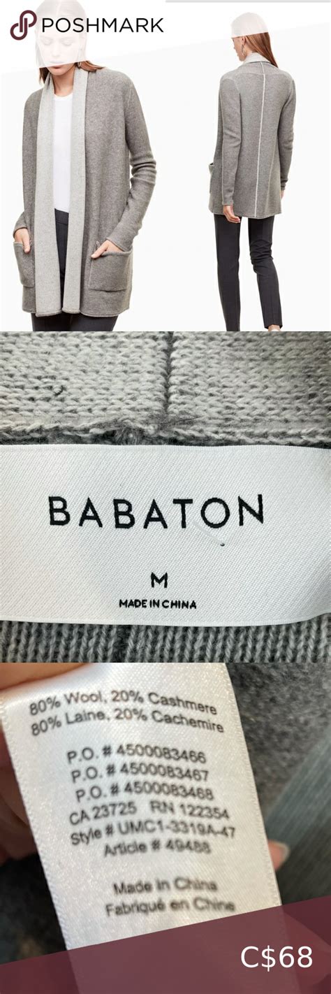 Aritzia Babaton Beekman Wool Cashmere Cardigan Cape Sweater Belted