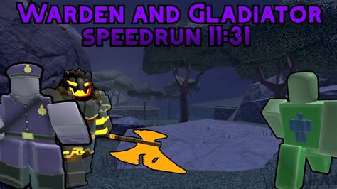 Warden And Gladiator Speedrun 1131 Tower Defense Simulator Youtube