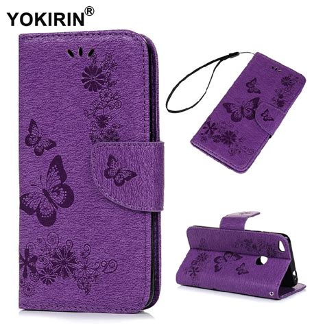 YOKIRIN Butterfly Flip Leather Case For Huawei Ascend P8 Lite 2017