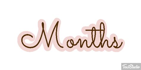 Months Word Animated  Logo Designs