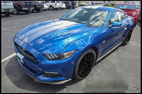 Silver Over The Top Stripes Lightning Blue Blue Mustang Mustang