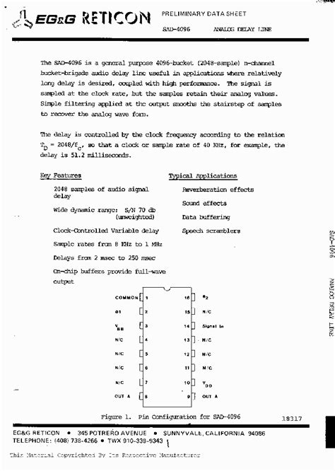 Sad4096 607121 Pdf Datasheet Download Ic On Line