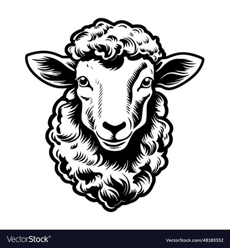 Beautiful lamb silhouette Royalty Free Vector Image