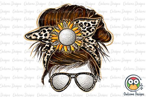 Golf Messy Bun Sublimation Png Graphic By Owlsome Designs Creative