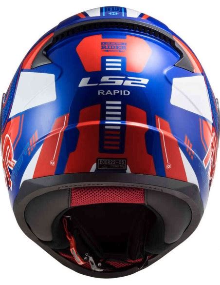 Casco LS2 Rapid Stratus Azul Rojo Blanco