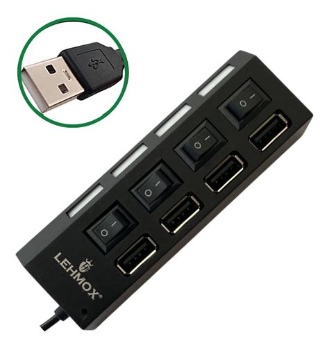 Hub Usb 2 0 4 Portas Lehmox Rápido Extensor Usb Hd Pendrive