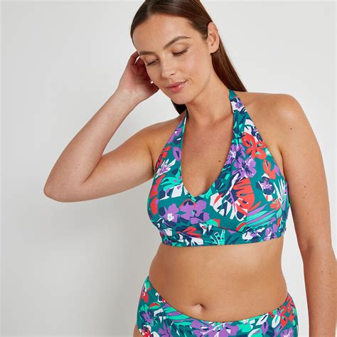 Bikini Oberteil In Foulard Form Blumenmuster Exotikmuster La Redoute