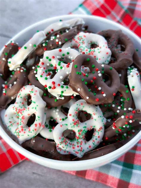 Christmas Chocolate Covered Pretzels Recipe Whiskful Cooking