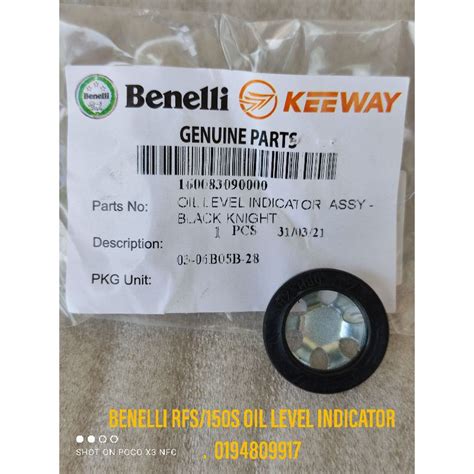 BENELLI RFS 150 150s OIL LEVEL INDICATOR ASSY Shopee Singapore