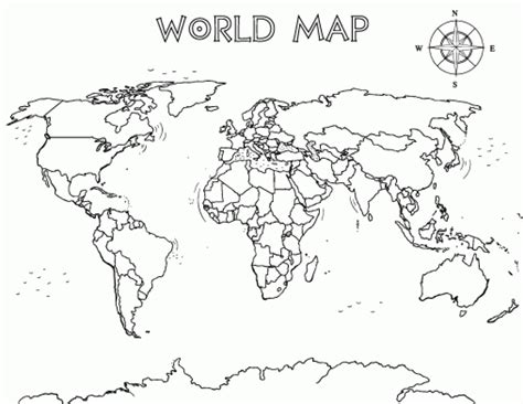 20 Free Printable World Map Coloring Pages