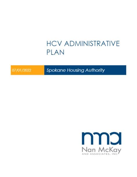 Administrative Plan And Policies Spokane Housing Authority