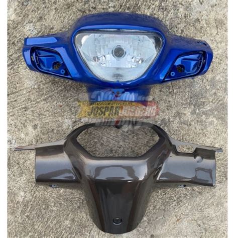 Jual COVER BATOK DEPAN SHOGUN NEW 110 BIRU BATOK LAMPU DEPAN BELAKANG