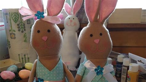 Dollar Tree Bunny Makeover Part Youtube In Easter Crafts