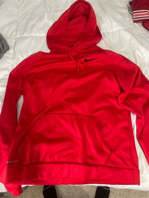 Nike Red Dri Fit Nike Hoodie Grailed