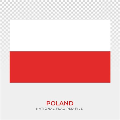 Premium Psd Poland National Flag Illustration Design Template