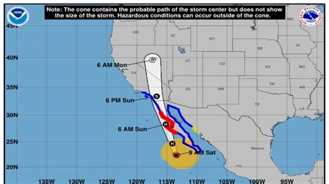 La Trayectoria Del Huracán Hilary En Vivo Por México Categoría