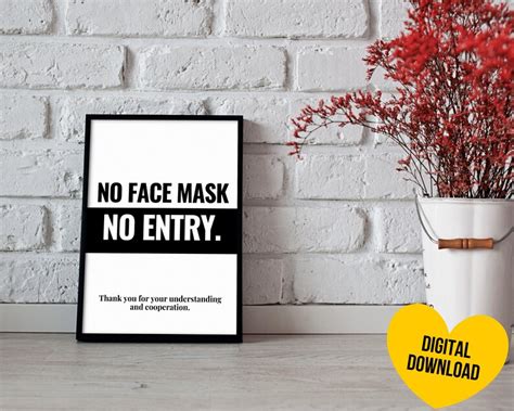 Face Mask Sign Printable Face Mask Required Printable For Etsy