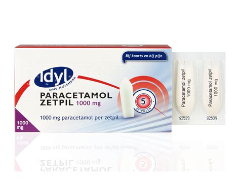 Idyl Paracetamol Zetpil 1000mg 5 St EFarma Apotheek En Drogist