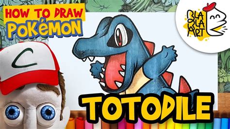 How To Draw Totodile Pokémon Drawing And Coloring For Kids Blabla