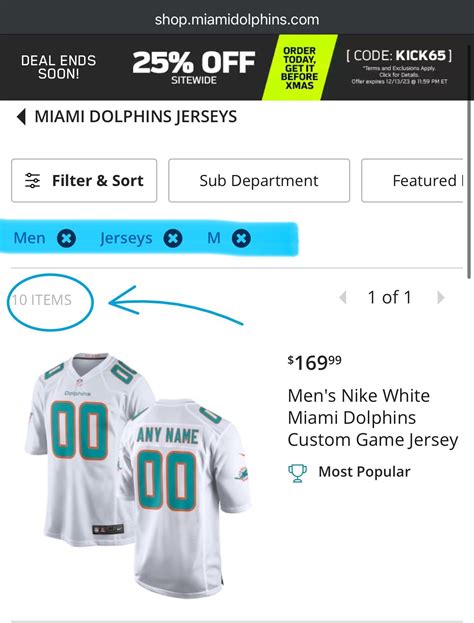 They are basically sold out of Jerseys on the Dolphins Shop right now