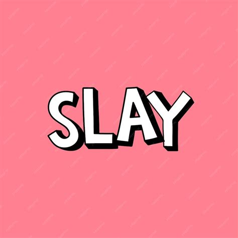 Free Vector Slay Shadow Font Typography Vector