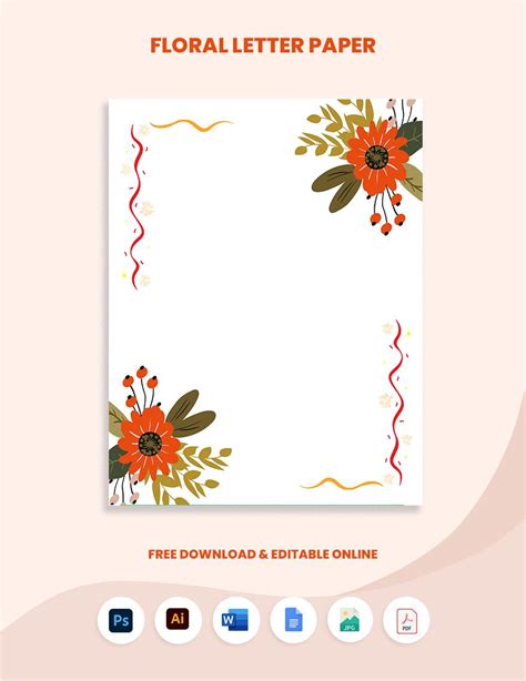 floral letter template