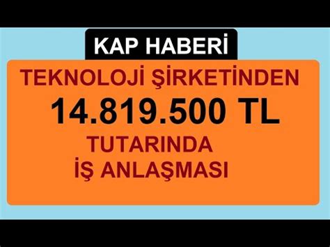 TEKNOLOJİ ŞİRKETİNDEN 14 819 500 TL TUTARINDA İŞ ANLAŞMASI BORSA