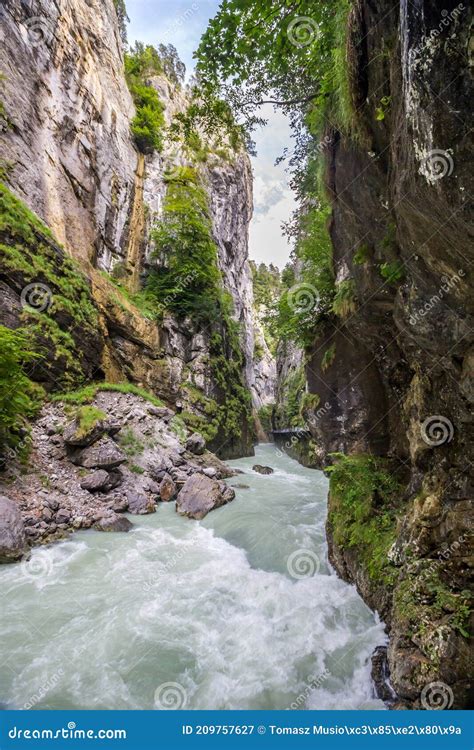 Glacier Gorge in Swiss Alps Stock Image - Image of landscape, hills ...
