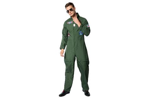 Top Gun Pilot Costume, Men's Fashion, Tops & Sets, Sets & Coordinates ...