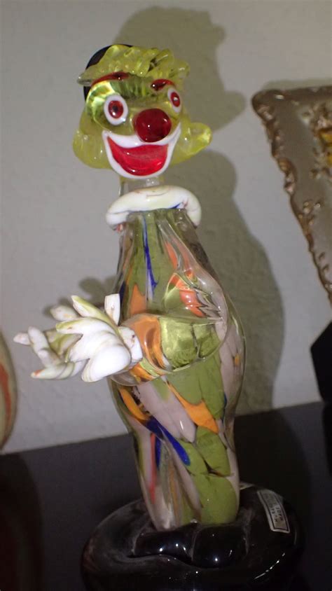 Vintage Murano Hand Blown Glass Clown Figurine Etsy