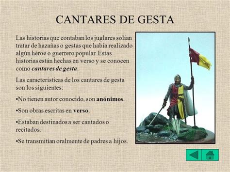 12 características de los cantares de GESTA